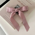 Fabric Hair Bow Hairpin - Pink