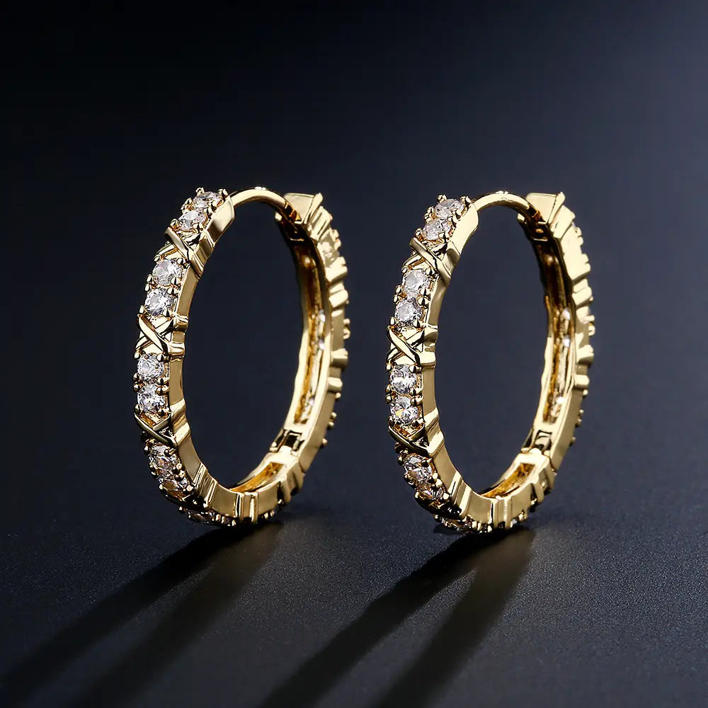 Cold Geometric Round Earrings Women