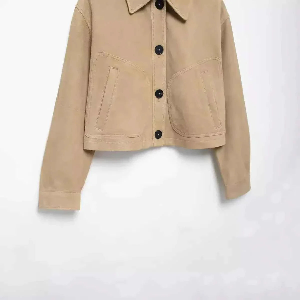 Fall Short Leather Velvet Jacket Women's