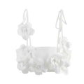 Fashion 3D Flower Spaghetti Strap Top