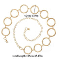 Fashion Circle Metal Waist Chain Belt