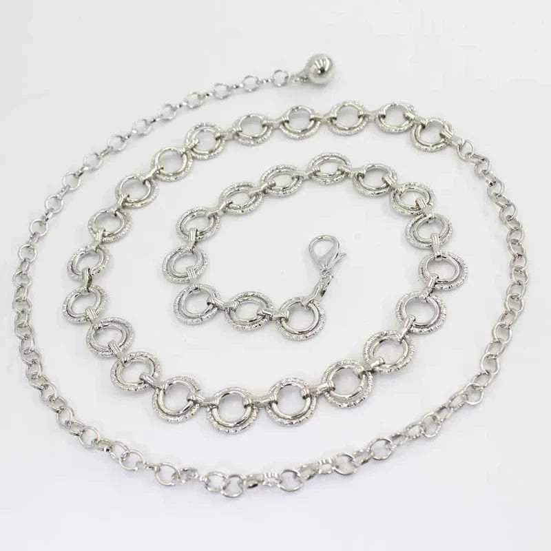 Fashion Circle Metal Waist Chain Belt