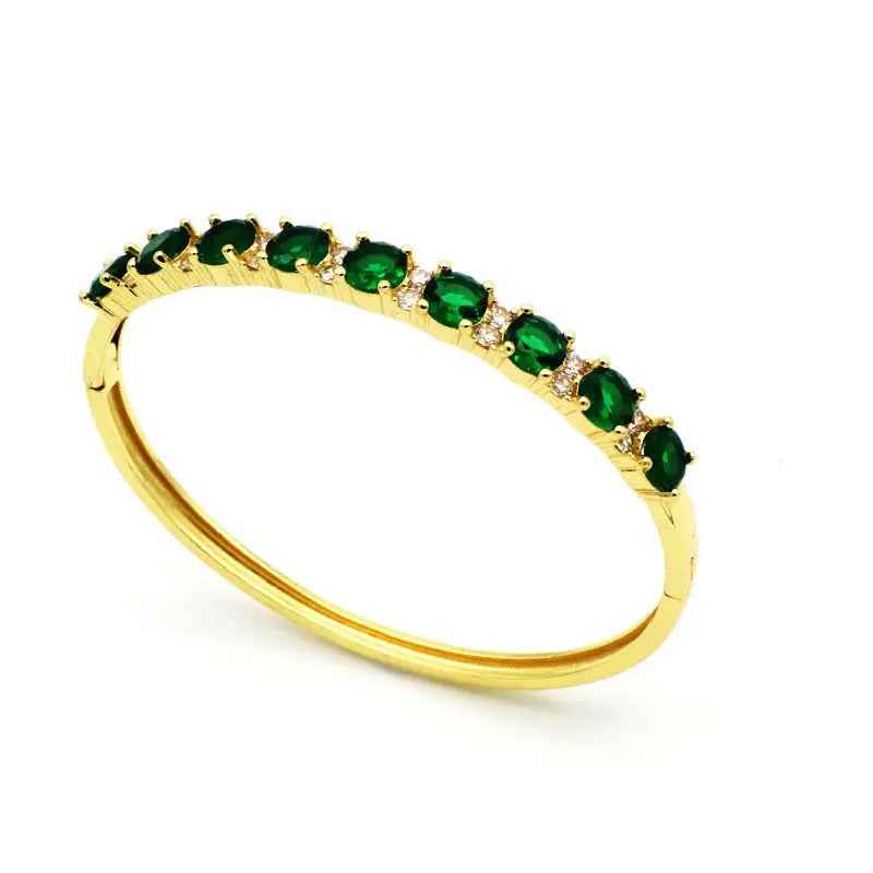 Fashion Color Zircon Bracelet Niche Female - Green - electronic accessories