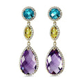 Fashion Diamond Crystal Women’s Earrings - Yellow - electronic accessories