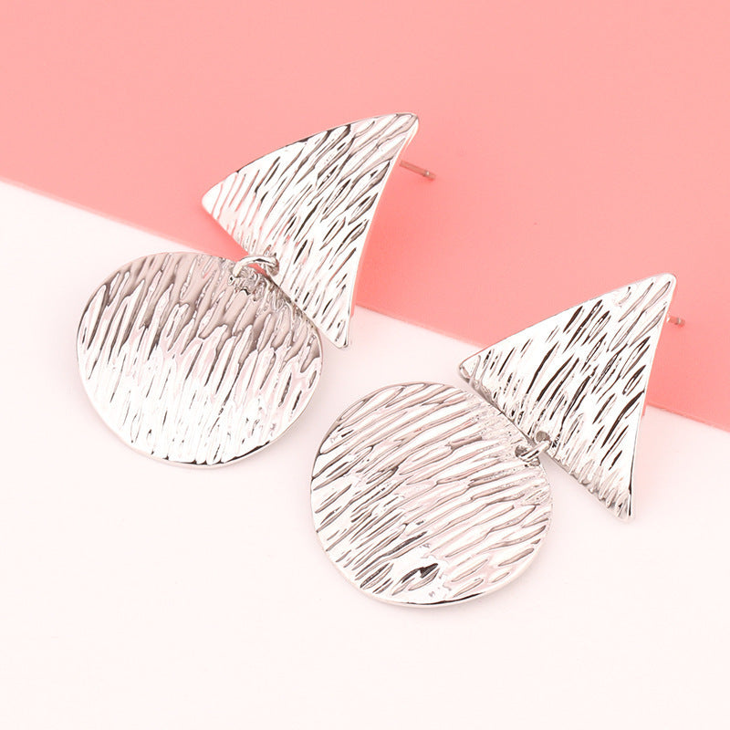 Fashion Exaggerated Irregular Earrings Simple Geometric Female Vintage