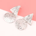 Fashion Exaggerated Irregular Earrings Simple Geometric Female Vintage - Style 1 Silver - electronic accessories