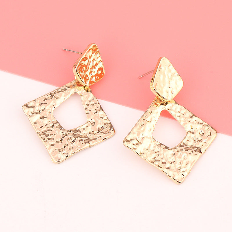 Fashion Exaggerated Irregular Earrings Simple Geometric Female Vintage