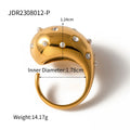 Fashion Gold Color Plated Stainless Steel Sun Pearl Ring