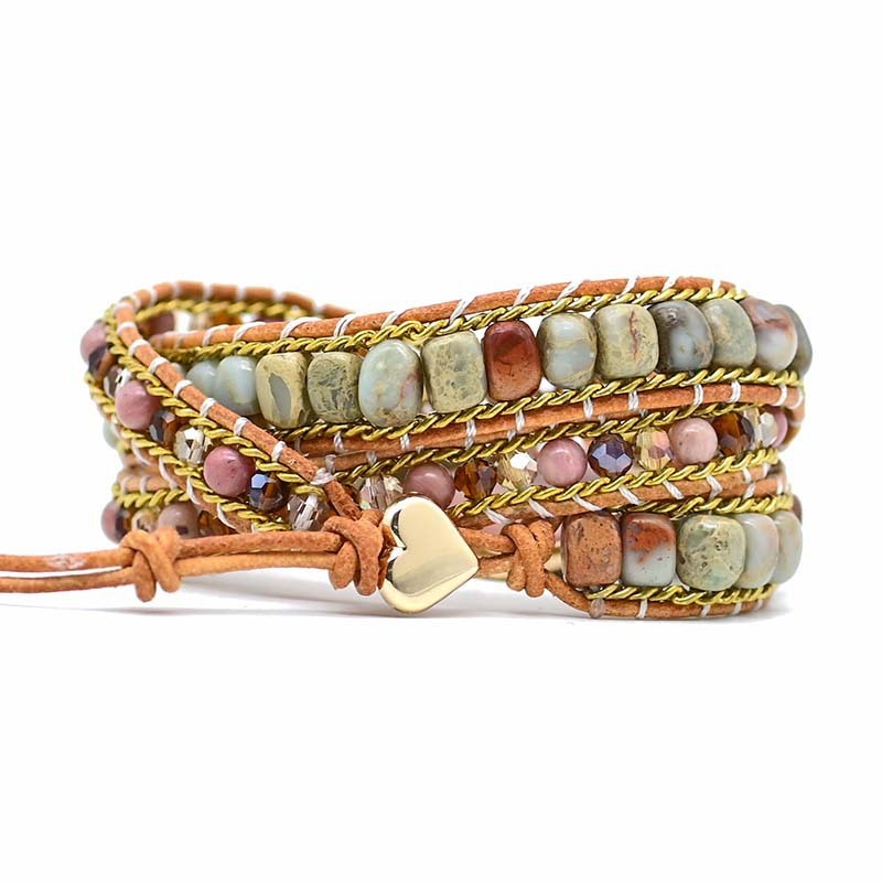 Fashion Irregular Heart Multi-layer Winding Bracelet - Picture Color - electronic accessories