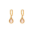 Fashion Minimalistic Water Drops Opal Eardrop Earring - Earrings White - electronic accessories