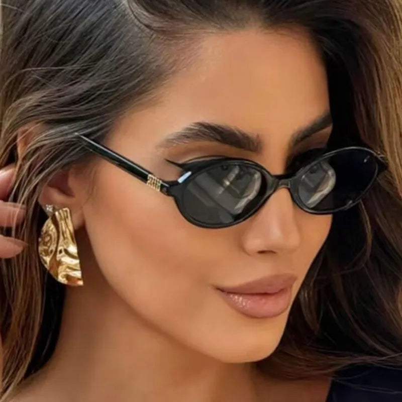 Fashion Oval Simple Literary Sunglasses Women