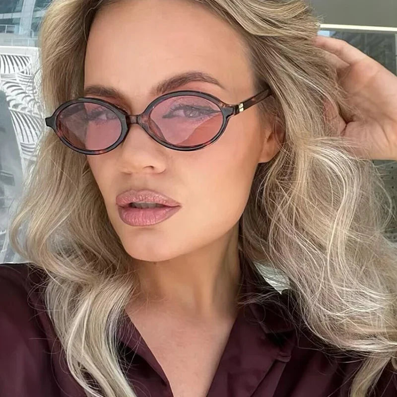 Fashion Oval Simple Literary Sunglasses Women