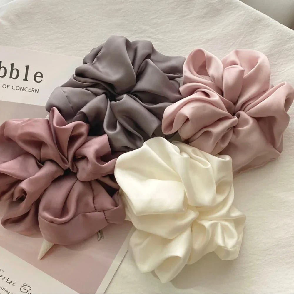 Fashion Oversized Silk Scrunchies for Women