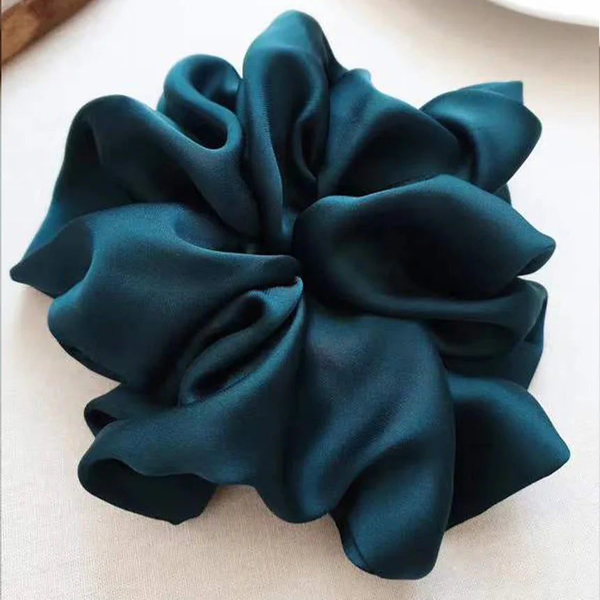 Fashion Oversized Silk Scrunchies for Women - 17