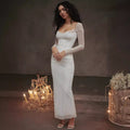 Fashion Personality Tight Split Long Dress Women - Other