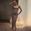 Fashion Personality Tight Split Long Dress Women - Other