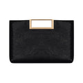 Fashion Shiny Women Clutch Bag - black