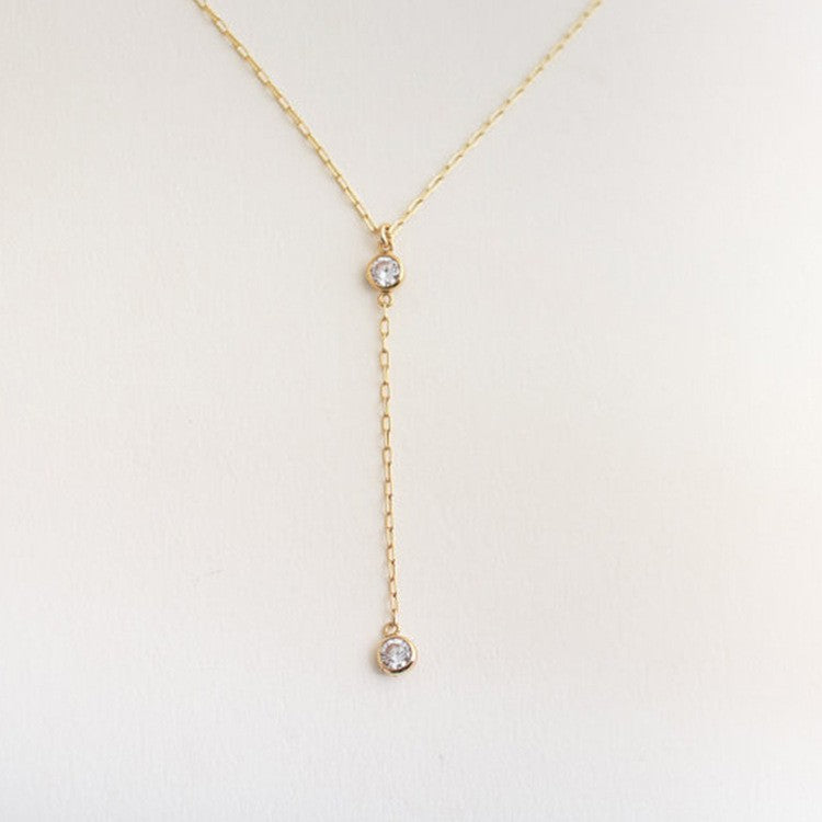 Fashion Simple Rhinestone Ball Pendant Necklace For Women - Gold - electronic accessories