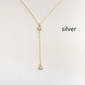 Fashion Simple Rhinestone Ball Pendant Necklace For Women - Silver - electronic accessories