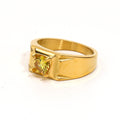 Fashion Simple Square Diamond Unisex Ring - Golden Yellow / No 10 - electronic accessories