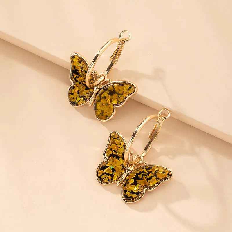 Fashion Simple Women Butterfly Studs - Gold - electronic accessories