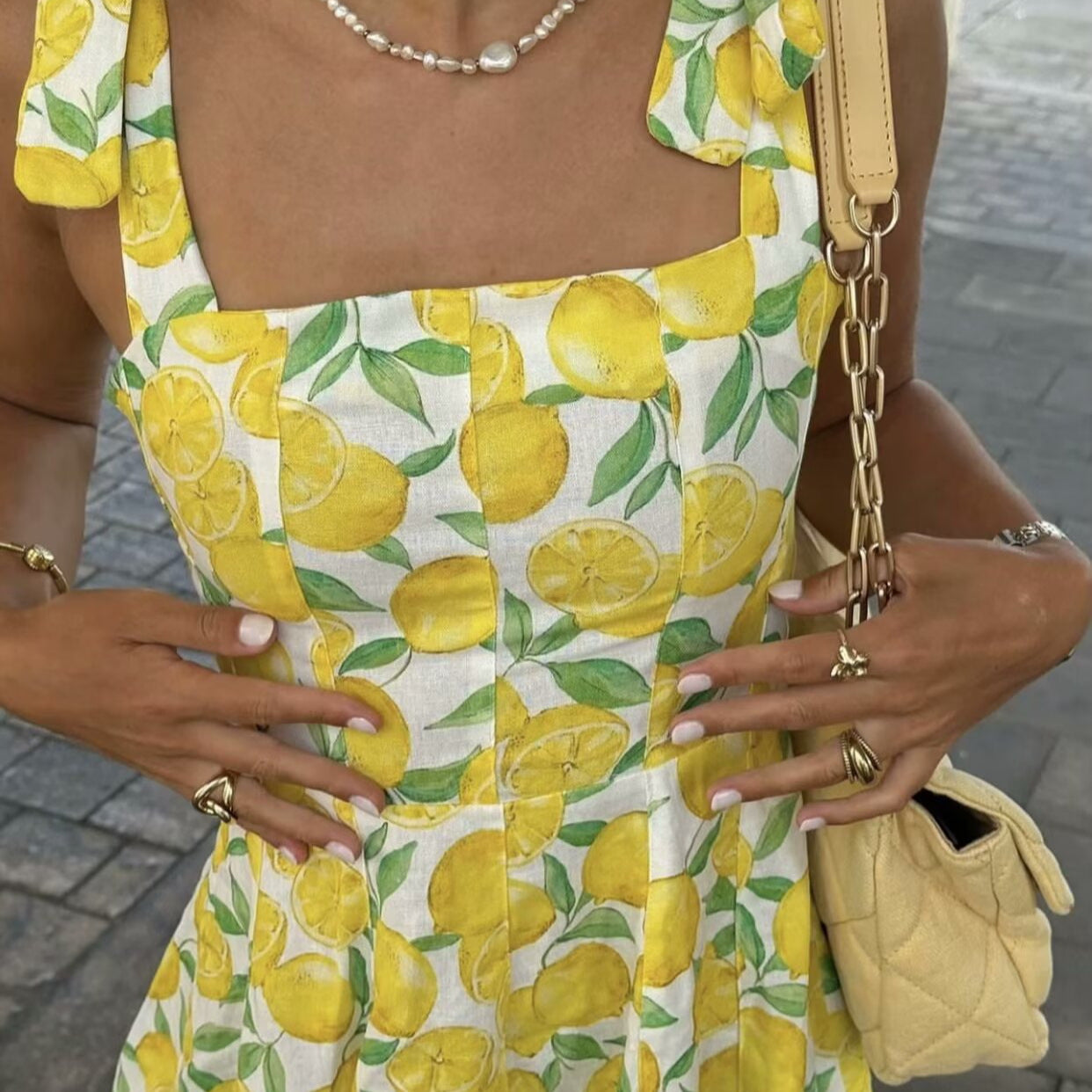 Fashion Small Temperament Printed Linen Blended Mini Dress - electronic accessories