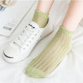 Fashion Solid Color Woman Socks Hollow Out Breathable