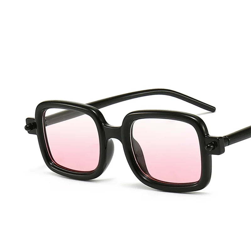 Fashion Square Sunglasses Women - Black Red / CHINA / with pouch and cloth