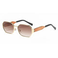 Fashion Square Vintage Sunglasses Women - brown / show as picture