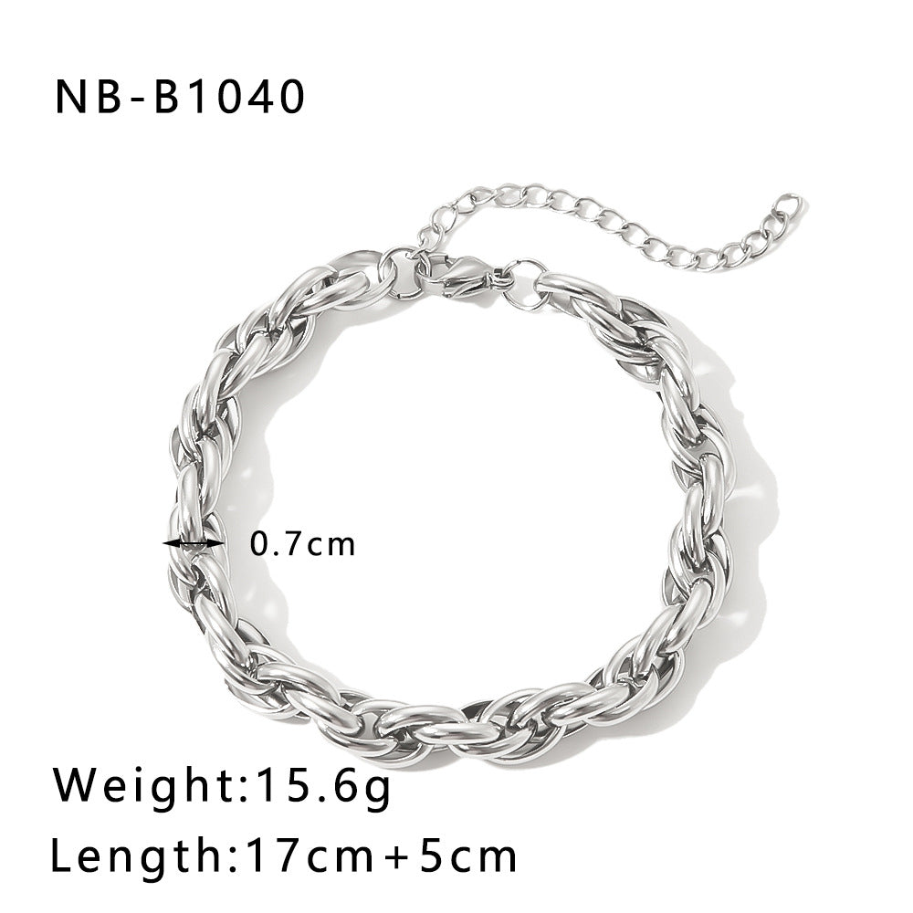 Fashion Unisex Style Retro Double-layer Five-pointed Star Chain - NBB1040 / 18K - electronic accessories