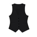 Fashion Women’s Vest Linen Sleeveless Suit Coat for Women - M / black - Other