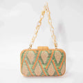 Fashion Wooden Clip Clutch Bag for Women