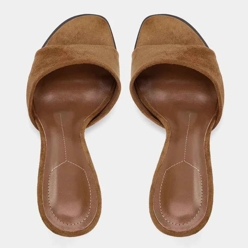 Faux Suede High Heels Modern Sandals for Women