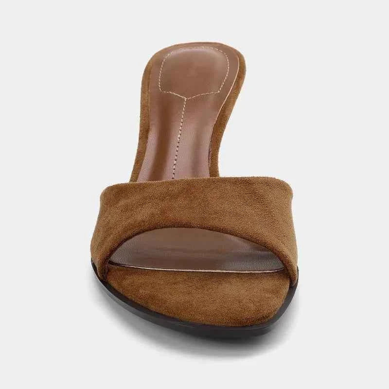 Faux Suede High Heels Modern Sandals for Women