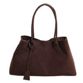 Faux Suede High Quality Handbag - Black