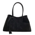 Faux Suede High Quality Handbag - Black