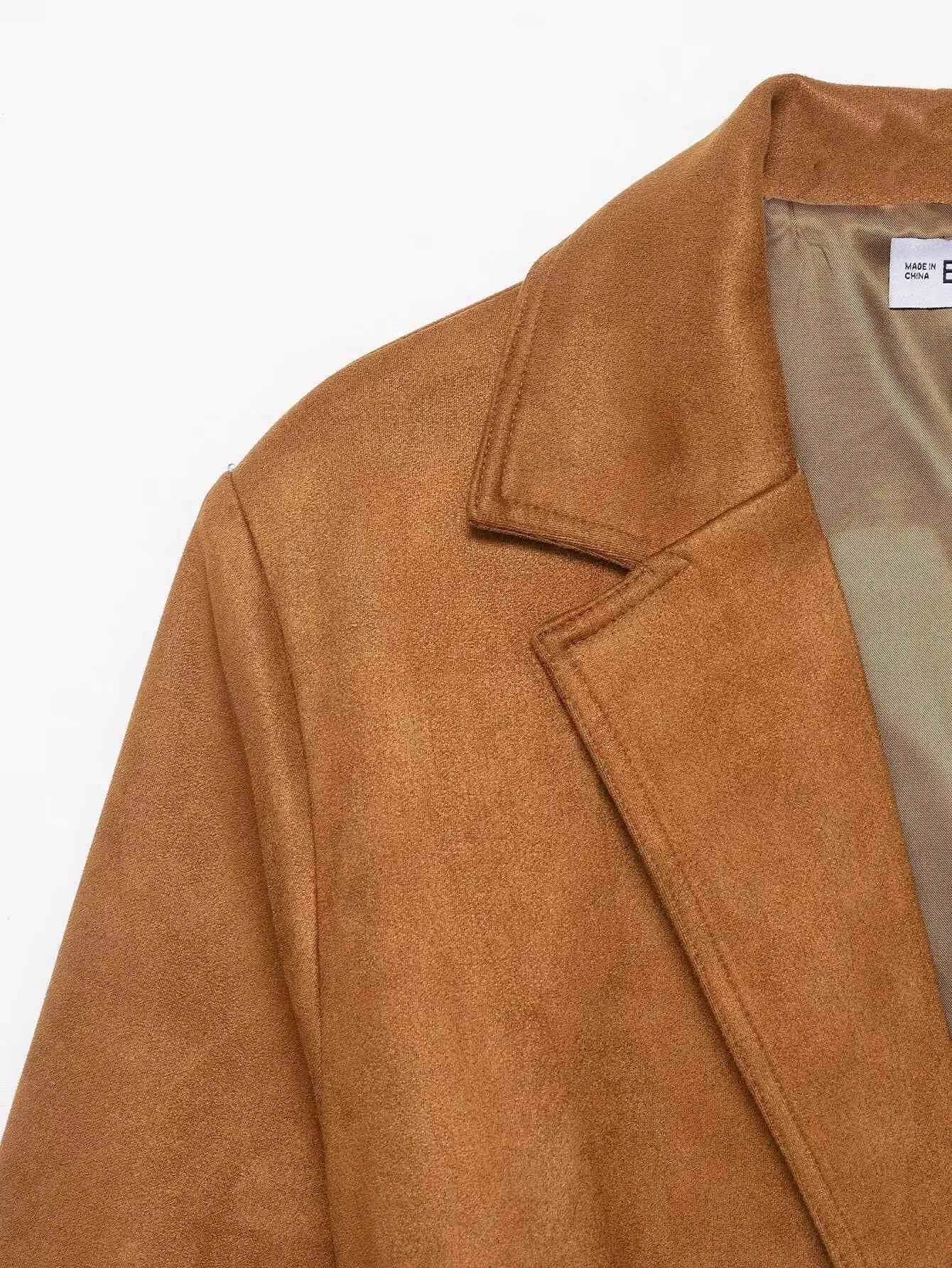 Faux Suede Vintage Jacket Coats For Women