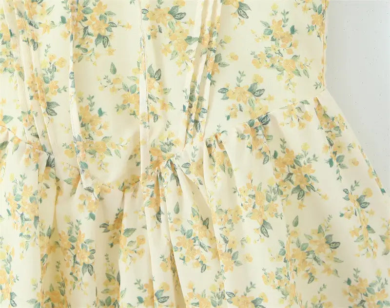 Pastoral Style Halter Backless Sexy Mini Dress Women