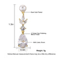Fashion Leaves Zircon Water Drop Earrings Women - Norellé