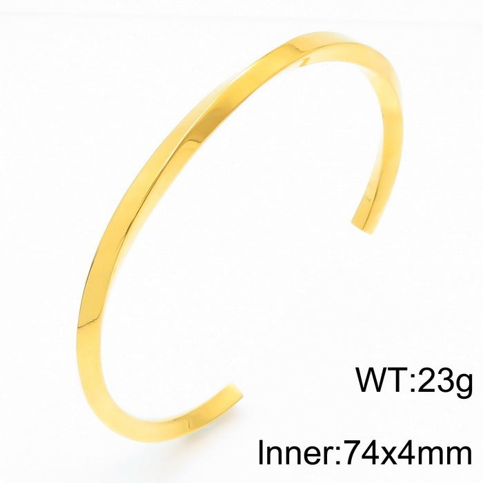 Twisted Ring Square Twisted Stainless Steel Bracelet - Norellé