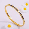 Titanium Steel Electroplated Diamond Silver Bracelet European And American Fashion Bracelet Ornament - Norellé
