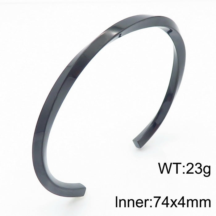 Twisted Ring Square Twisted Stainless Steel Bracelet - Norellé