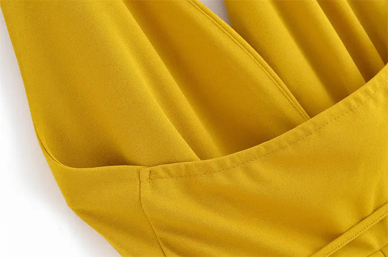 Summer Lace-up Hanging Collar Sleeveless Dress