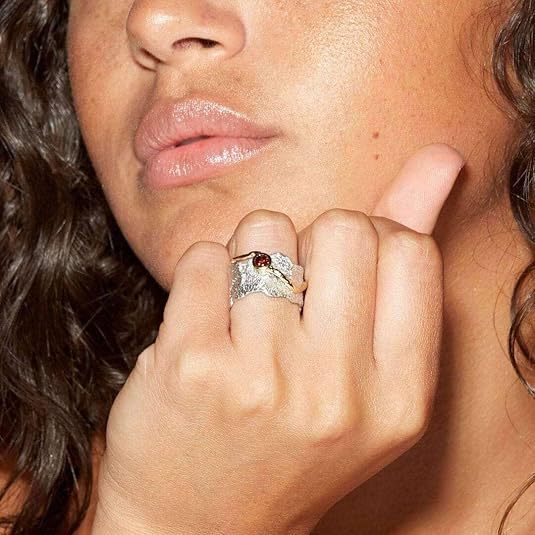 Ruby Irregular Wide Women's Ring - Norellé