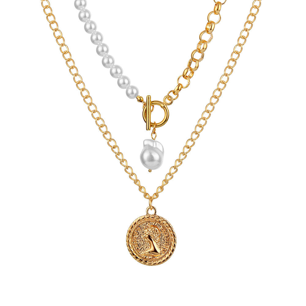 Popular Retro Simple Double-layer Pearl - Norellé