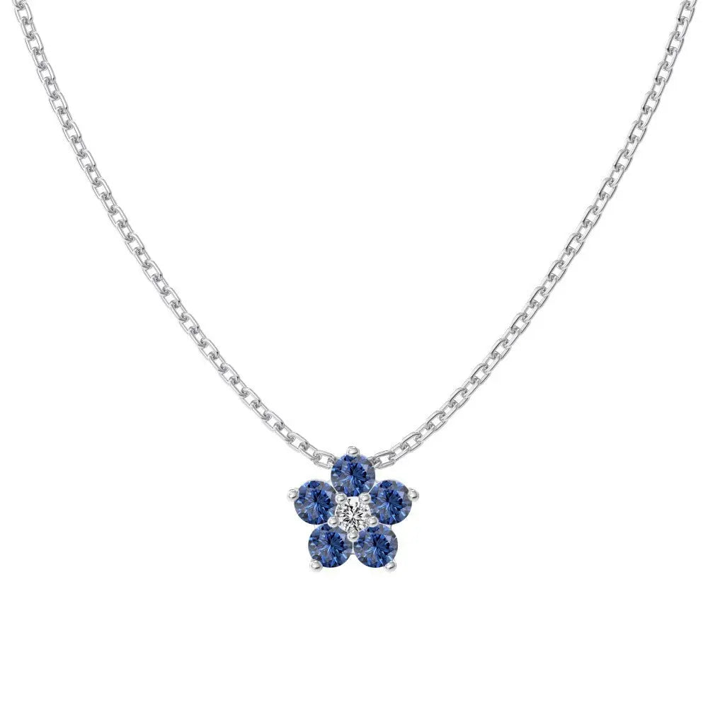 S925 Sterling Silver Necklace Women's Advanced Oval Water Foam 8A Heart-shaped Zircon Flower Horse Eye Clavicle Chain - Norellé