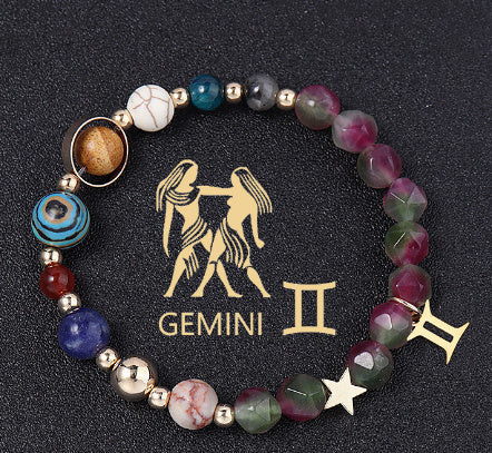 Natural Stone Hemp Stone Cut Surface Eight Planets Personalized Fashionable All-match - Norellé