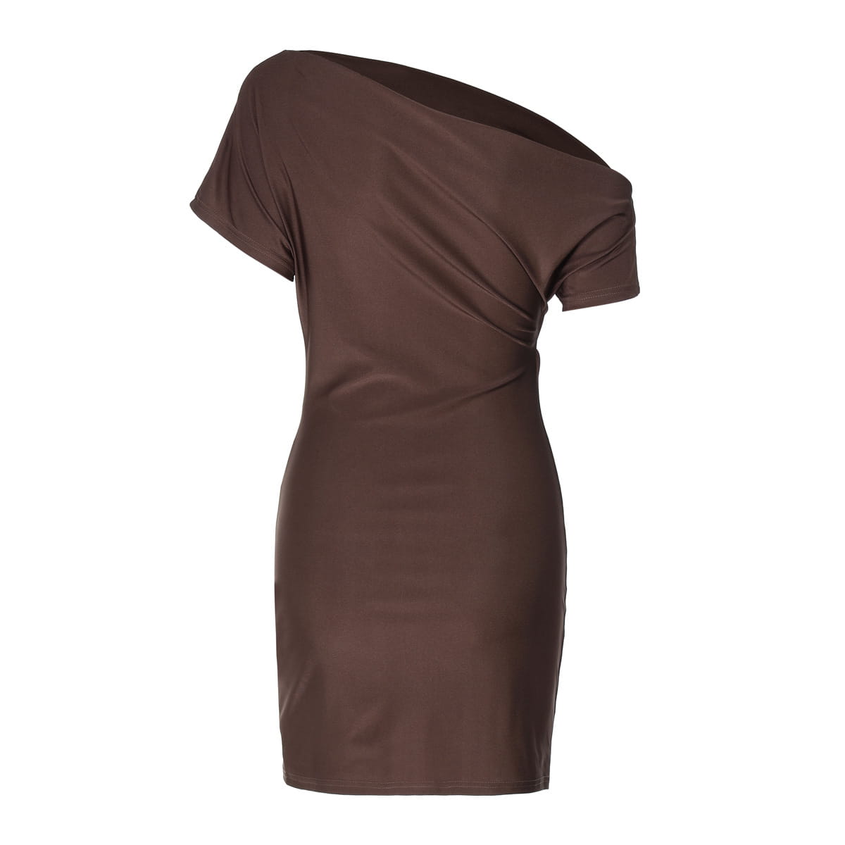 Women’s Fashion Slim Fit Sloping Shoulder Dress