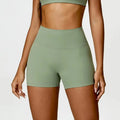 Fitness Shorts Buttock Lift Scrunch Yoga - Basil green / S / CHINA