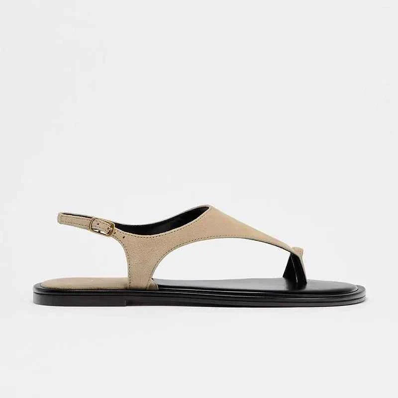 Flat Bottom Buckle Strap Women's Sandals